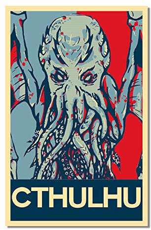 EvolveFISH Cthulhu-Poster, 27,9 x 43,2 cm