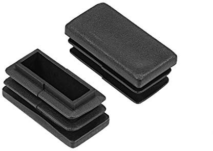 sourcing map Bouchon Pied de Chaise en Plastique 30mm x 15mm Table Meubles rectangulaires 12pcs