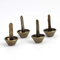 50PCS Bolso de Perno Prisionero Inferior de Placa Pies Bolsa de Metal Plano Pies Pernos de cono Espiga de Hongo Monedero de Remache Pies Espiga Cabezas de clavos Brad Resultados(10mm-Latón)