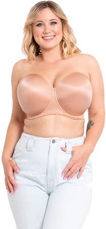 Curvy Kate Smoothie Strapless Moulded Bra Latte 42F