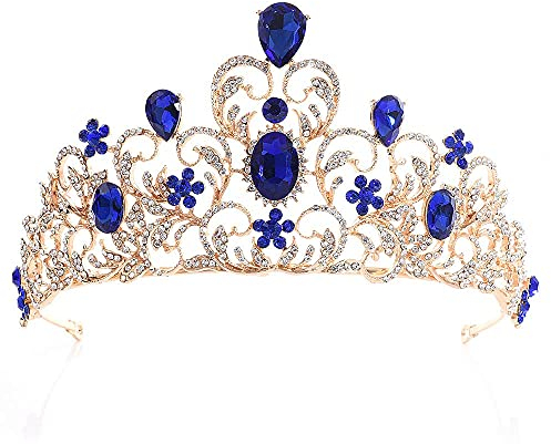Tiara Kristallkrone für Bridal, Prinzessin Diadem Hochzeit Tiara Crown für Hochzeit Abschlussbälle Proms Festzüge Parties Geburtstag