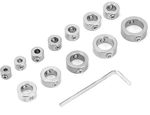 Punta di arresto della profondità del trapano in acciaio inossidabile 12 mm 3-16 mm, anello limite di foratura con collare