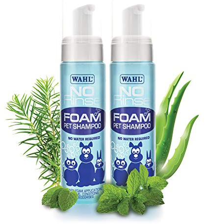 WAHL No Rinse Pet Shampoo, Smartgroom, Fellpflege zu Hause, einfach zu verwenden, erfrischender Reiniger, schäumend, Alternative zum Baden, 200 ml (2 Stück)