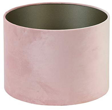 Abat-jour cylindre velours rose clair pour lampadaire, suspension, lampe de table