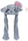 Hopearl Elefant Hut mit Ohren Bewegen Springen Pop Up Schlagen Hut Plüsch Urlaub Cosplay Dress Up Lustiges Geschenk für Kinder Mädchen, grau, 22''