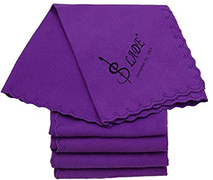 5 Mikrofaser Reinigungstuch für Gitarre Violine Klavier Klarinette Sax