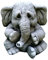 FYBlossom Dekofigur Elefant Tierfigur Gartenfigur, Feng Shui Elefantenstatuen Skulptur Gartendeko, Harz Elefant Statue Tierharzkunst Draussen Garten Dekor, 12X12X15cm