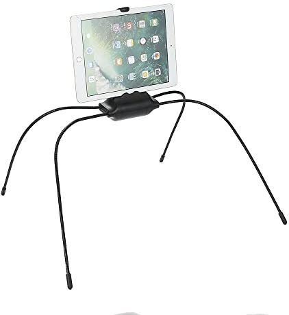 WE Support de Tablette et Smartphone pour lit, canapé, Voiture ou Autre Surface inégale. Flexible et Pliable pour Une Taille compacte. Noir.