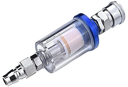 Gexmile Vaporisateur Pistolet à Peinture 1/4 Piège à Eau en Ligne Filtre à Air Humidité Séparateur Régulateur pour air Outils Pneumatiques
