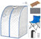 RELAX4LIFE Sauna a Vapore Portatile 3 L, Cabina Domestica per SPA, 9 Temperature Regolabili, 15-90 Minuti, Telecomando e Sedia, 1000W (Argento)