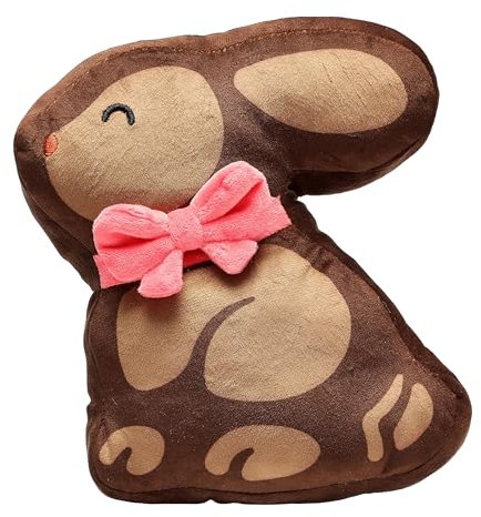 Pearhead Easter Chocolate Bunny Dog Toy, Plush Squeaker Pet Toy, Interactive Dog Toy, Soft Plush Dog Toy for Pet Owners