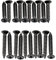 Musiclily Ultra 2,5x15mm/2,5x18mm Vis Cruciformes à Tête Fraisée Bombée en Acier Inoxydable pour Guitare Electrique Basse Cadre de Micro Humbucker, Noir (lot de 20)