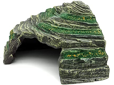 JIHAQUA Terrarium Decor Reptile Hide Reptile Hides and Caves Aquarium Tank Accessories Decorations,Medium