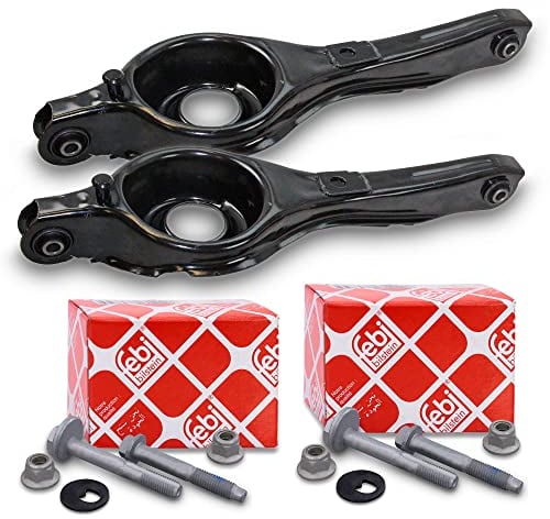 BESTPRICE 2x Querlenker Hinterachse hinten unten links & rechts, 2x Schraubensatz Kompatibel mit FORD FOCUS C-MAX (DM2), FOCUS Mk1, FOCUS Mk2, KUGA I,KUGA I VAN