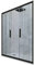 Porta Doccia Scorrevole 170 CM H 200 Vetro Trasparente Profilo Nero Matt MOD. Glam