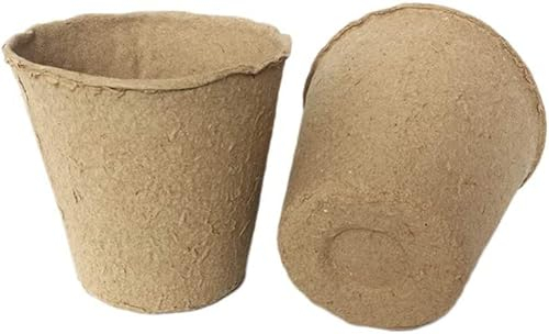 MUNANI Plateau de semis Pots de Tourbe, Fruits de Jardin Légumes Pots de semis Plateaux de graines Plateau de rempotage, 20pc Pots de Plantation en Papier biodégradables