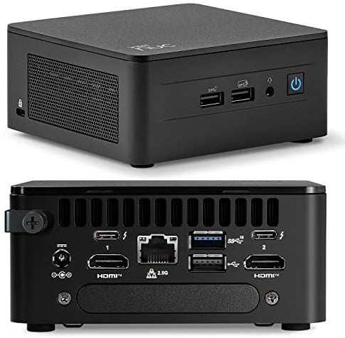 Intel NUC 13 Arena Canyon Mini PC de 13e génération NUC13ANHi5 Barebone Mini Ordinateur de Bureau/HTPC Core i5-1340P, 12 cœurs de processeur, 16 Threads, WiFi 6, Bluetooth 5.3