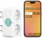 Meross Prise Connectée (Type E), 16A Prise WiFi Compatible avec HomeKit, Alexa et Google Home, Lot de 2 Prise avec Mesure de Consommation Électrique, Commande Vocale et Contrôle à Distance