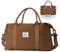 Reisetasche Damen Sporttasche Handgepäck Tasche Weekender Bag Schwimmtasche Wasserdicht Travel Bag Duffle Bag Fitnesstasche Frauen Kliniktasche für Flugzeug Reise Gym Bag,Gelb Braun