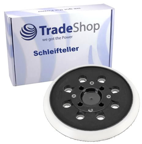 Trade-Shop Klett 8+4-Loch Schleifteller/Haftteller/Stützteller 125mm kompatibel mit Bosch Exzenterschleifer ersetzt 2 609 004 175