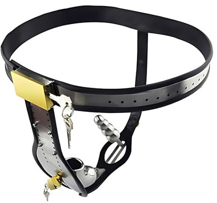 Lodnexem 2024 Neuer Herren Verdeckt Keuschheitsgürtel Mit Abnehmbarem Edelstahl Peniskäfig Und Anal Plug Männliches Paar-Bondage-SM-Sexspielzeug