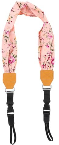 KONTONTY 1pc Scarf Camera Strap Camera Neck Strap Floral Pattern Camera Strap Camera Wrist Strap Rope Camera Strap Shoulder Belts for Camera Travel Camera Multicolor Cotton Pink Flowers