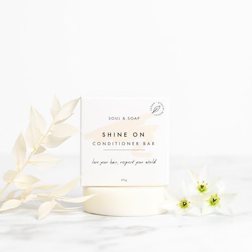 Shine On Solid Conditioner Bar - Unscented Plastic Free Zero Waste Eco - Vegan, SLS Free, Palm Oil Free