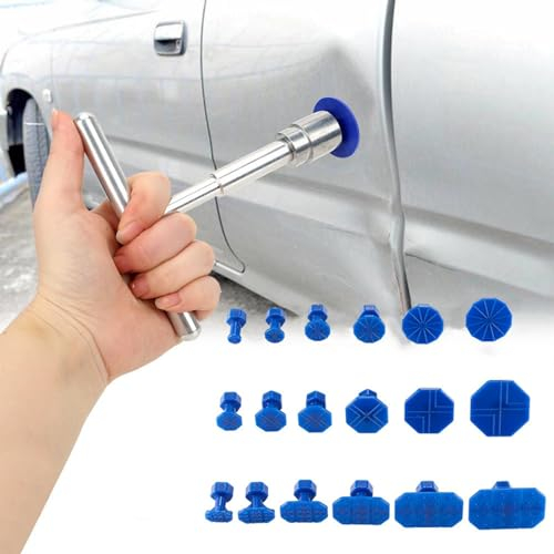 Car Dent Repair Kit Car Paintless Dent Puller Car Dent Removal Tool with 18 Gasket Suction Cup Automotive Dent Removal Kit Car Dent Remover(COLOUR:as shown)