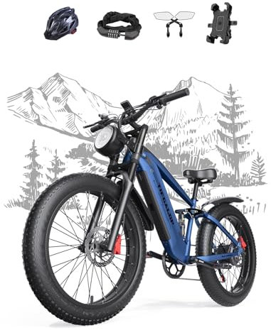 tifgalop Elektrofahrrad für Erwachsene, bürstenloser Hochfrequenzmotor, Doppel-Amortisierung, herausnehmbarer 48V18AH-Akku, maximale Reichweite 45-90 km, 26-Zoll-Mountainbike