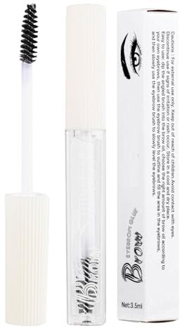 Eyebrow Gel Clear,Waterproof Brow Gel - Brow Glue, Strong-Hold, Clear-Drying & Water-Resistant Brow Gel, Comb & Sculpt Brows