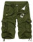 Generisch Herren Cargo Shorts mit 6 Taschen und Gürtel aus 100% Baumwolle | Männer Herren-Shorts Baumwolle 3/4 Hose Herren Sommer,Kurze Arbeitshose Herren 4XL