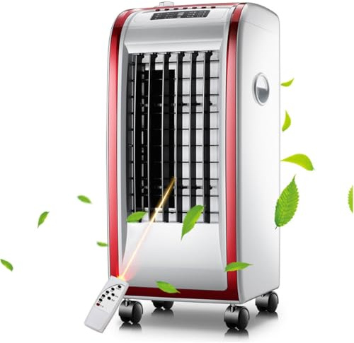 Portable Air Conditioner Fan,Evaporative Air Cooler with 2 Modes of Cold Air/Warm Air, 3 Speeds, Remote & 12 H Timer for Auto-Off, 6 L Water Tank, Swamp Cooler for Indoor