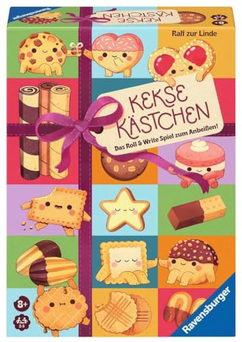 Ravensburger 24749 - Keksekästchen: Das Roll & Write Spiel zum Anbeißen für Familien, Erwachsene und Kinder ab 8 Jahren