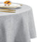 DWCN Hellgrau Tischdecke Rund 180cm，Tischdecke Leinenoptik Abwaschbar Tischdecke Outdoor Tischdecke Wetterfest Tischwäsche für Esszimmer, Garten, Party, Hochzeiten, Haushalt Wohnzimmer, Balkon