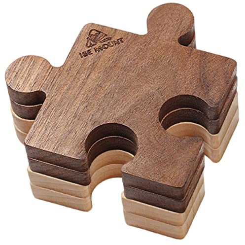 SHOWERORO 4pièces sous-Verres Créatifs Puzzle Tapis De Tasse Isolants Accessoires De Table Pratiques Et Élégants pour Éviter Les Brûlures