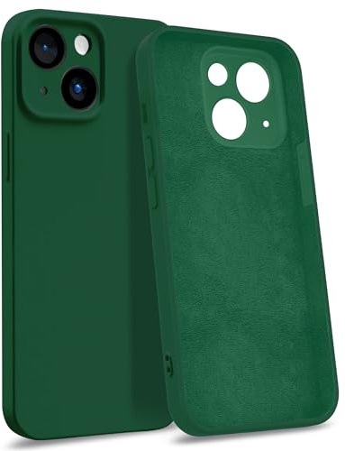 MyGadget Coque Silicone Compatible avec iPhone 15 Plus [ Quadruple Protection ] - Case Rigide avec Doublure Microfibre - Cover Olive