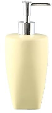 soap dispenser with pump 460ML Push Lotion BottleHigh-color Shampoo Shower Gel Dispenser BottleCeramic Large-capacity Bottle bathroom kitchen lotion(Yellow)