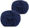 Coopay Dicke Wolle zum Häkeln, 2x240g Weiches Armstricken Wolle zum Handstricken, Soft Chunky Wolle zum Stricken, Sperrige Armstricken Wolle, xxl Wolle für Decken, Kissen, Haustier Nest - Marineblau