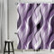 Uiiooazy Rideau Douche Violet, Rideau de Douche Anti Moisissure Abstrait Rayures Mauve Rayé Rideaux de Baignoire Tissu Imperméable Lavable Polyester Rideaux Salle de Bain avec 12 Crochets 180x220cm