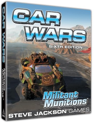 Steve Jackson Games | Car Wars Sixth Edition: Militant Munitions Expansion | 40-Card Pack of Weapons, Upgrades & Accessories – Content from Miniatures Set 4 & Road Tiles