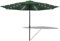 Fiqops Sonnenschirm LED Solar Ø 350 cm Grün mit Kurbel | Ampelschirm Gartenschirm Sonnenschutz UV Schutz 50+ | Kurbelschirm Marktschirm wasserdicht für Garten, Balkon, ohne Ständer