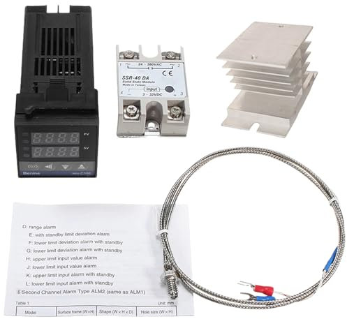 MLWSKERTY Rexc100 Digitalemtemperatur Controller 40DA Ausgangsthermostat Mit K Thermoelem Sondenkühlkörper