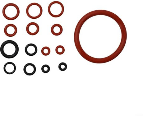 Coffee Machine Silicone O-Ring Gasket Maintenance Kit Compatible with Brewing Group Repair Parts for Espresso Makers 15-Piece Set