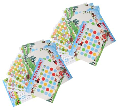 YARNOW 1 Satz Potty Training Sticker Chart Teiliges mit Belohnendem Punktesystem Cartoon Farm für Fördert Toilettengewohnheiten Beim Töpfchentraining