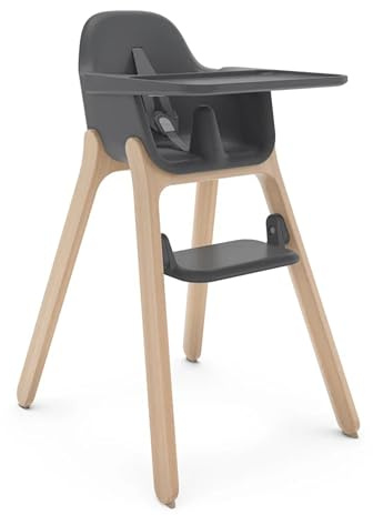 UPPAbaby High Chair for Baby | Ciro Jake | Adjustable Baby Booster Seat | Baby & Toddlers 6 Months Plus | Dishwasher-Safe Tray | Portable High Chair Wooden Legs | Easy-Clean Feeding Chair to 15kg