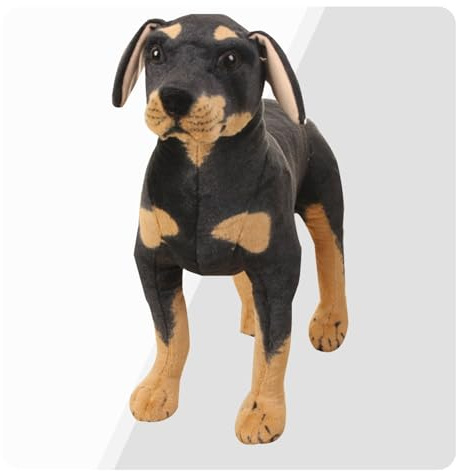 GRIER Kuscheltier Plüschtier Stofftier Hund, Plush Stuffed Toy Dog,Simulation Standing Rottweiler Dog Für Kinder(70cm)