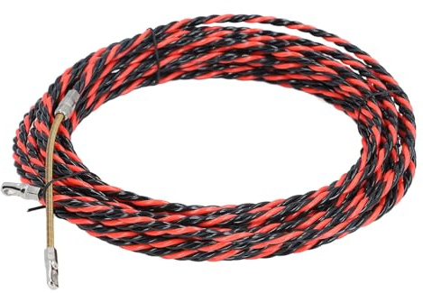 YDuupxe Electrical Spring Wire Threader Head, Manual Cable Puller Tool, Flexible and Effortless Wire Threading Device for Electricians and Telecommunications (15M)