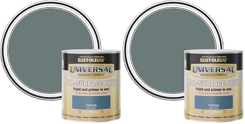 Rust-Oleum Universal Paint Satin Thyme 750ml (Pack of 2)