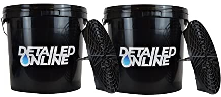 DetailedOnline Car Detailing Valeting Buckets x2 Bucket Filters x2