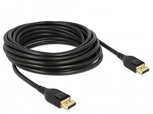 Delock Kabel Displayport 1.4 8K 60Hz, DP 8K Zertifiziert (Ultra HD 2), 4K @ 240hz, DP Kabel für Gaming Monitor, Gaming Grafikkarte 5 m